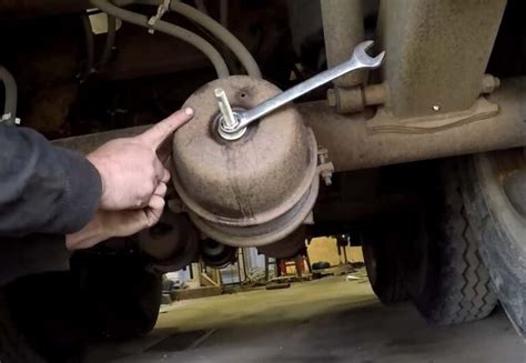 brake chamber leaking|brake chamber leaking from rear when brakes applied